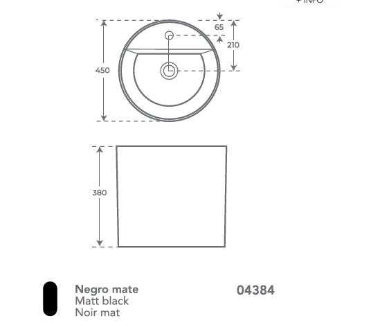 Lavabo Suspendido de Cerámica Negro Mate –LEVI Diseño Moderno y Elegante