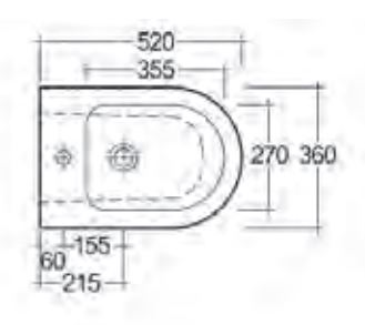 BIDÉ SUSPENDIDO RAK RESORT