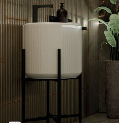 Lavabo Suspendido de Cerámica Blanca – BECA Diseño Moderno y Elegante