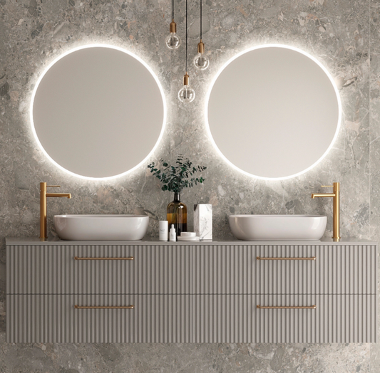 ESPEJO BAÑO REDONDO LED, MOD. BELGICA