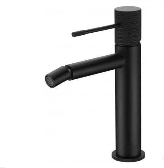 Monomando de Bidé Negro Mate Serie Line