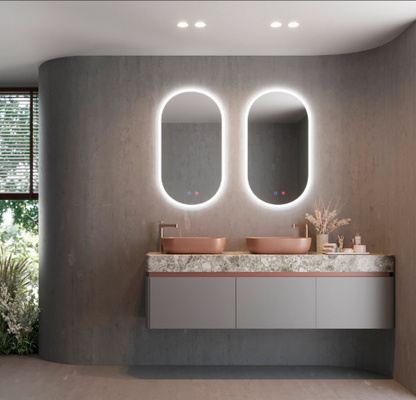 ESPEJO BAÑO OVALADO LUZ LED, MOD. CANADA