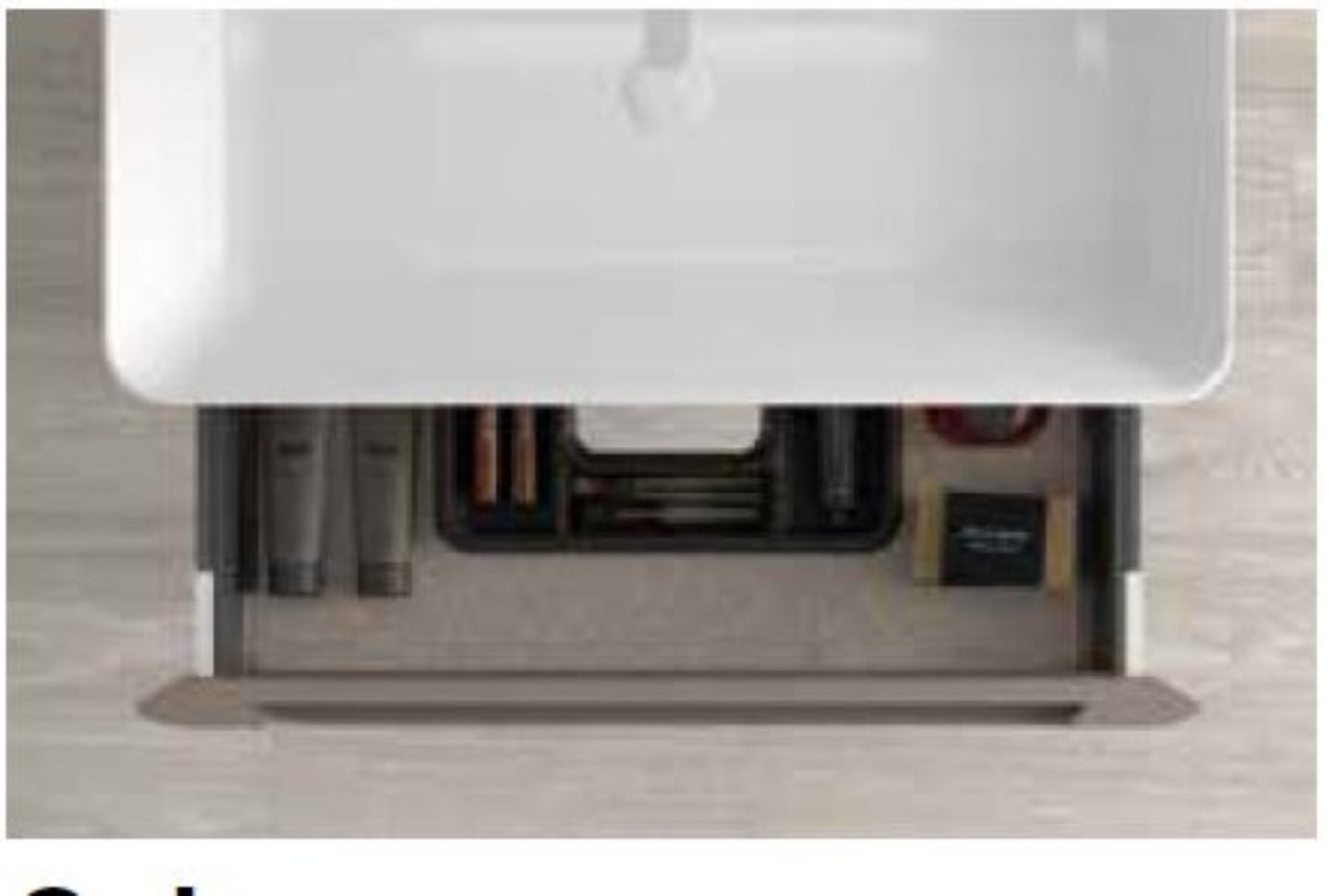 MUEBLE BAÑO 2 CAJONES + LAVABO BAJO ENCIMERA MOD PARIS