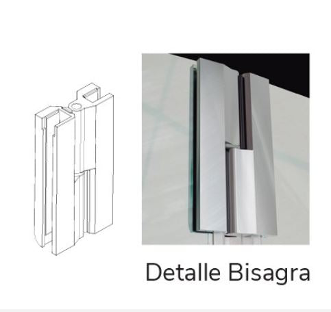 MAMPARA DUCHA FIJA + ABATIBLE NEGRO MATE MOD. TUTTI