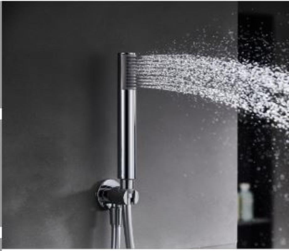 Conjunto de ducha monomando empotrado cromado serie Monza