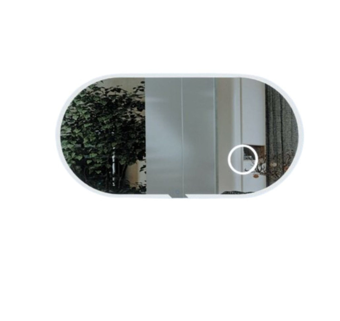 ESPEJO BAÑO OVALADO LUZ LED, ESPEJO DE AUMENTO 3X, MOD. INDIANA