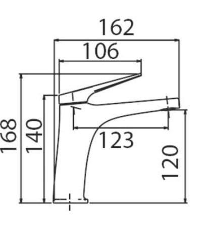 Monomando lavabo negro mate serie Delos