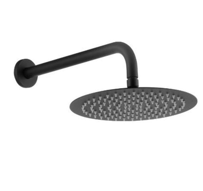 Conjunto de ducha empotrada termostático Negro Mate serie Nápoles
