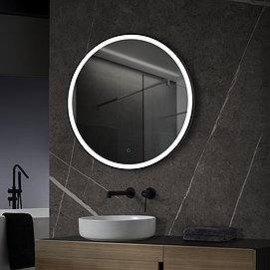 ESPEJO BAÑO REDONDO LED, MARCO NEGRO MATE, ORO ROSA, ORO CEPILLADO-MOD. PARIS