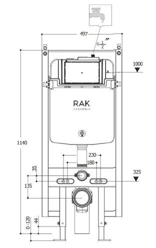 INODORO RACK MORNING SUSPENDIDO PACK COMPLETO