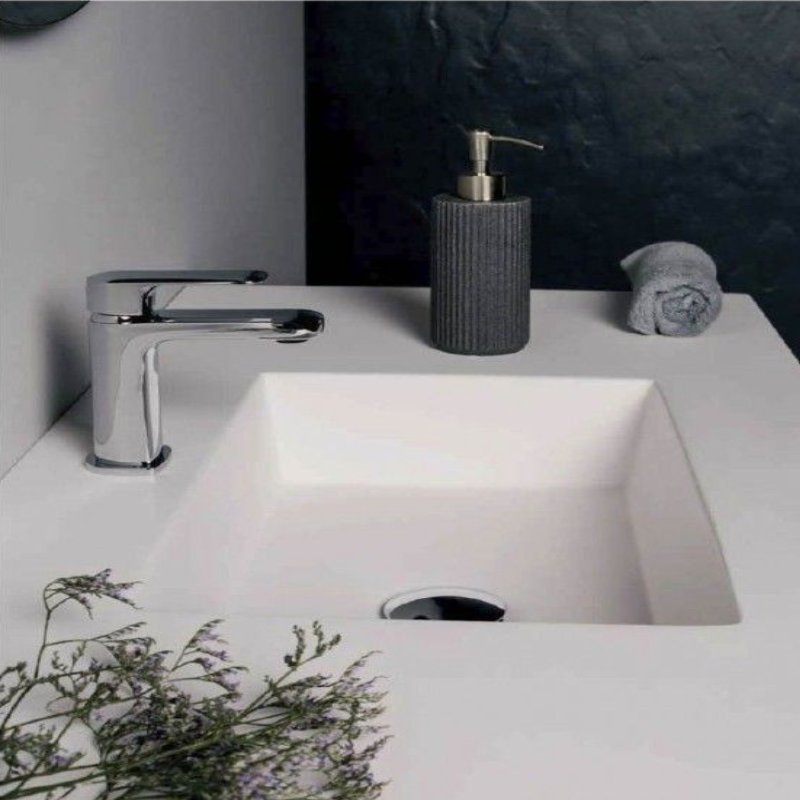 ENCIMERA SAONA + 1 LAVABO + FALDÓN SOLID SURFACE