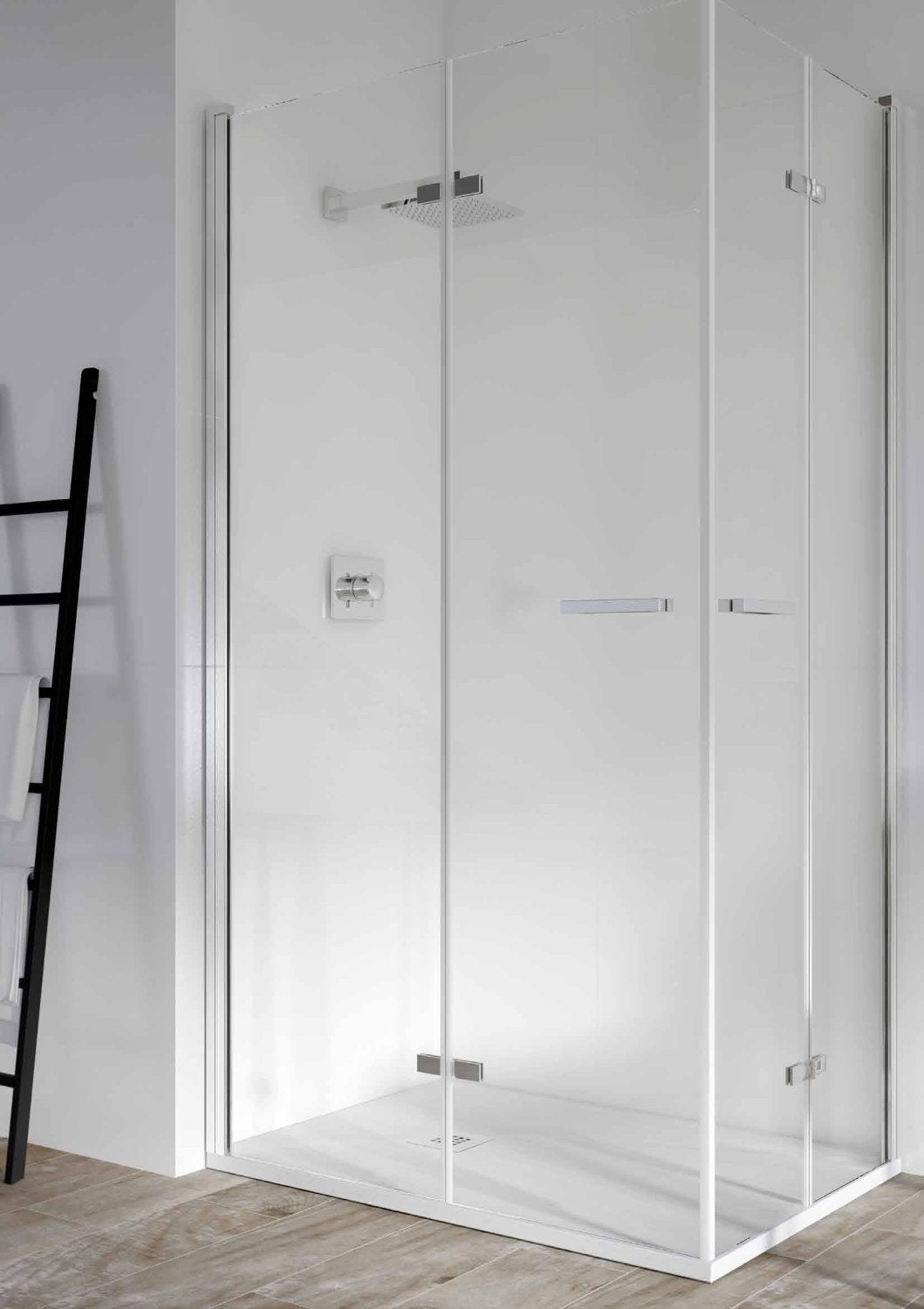 MAMPARA DE DUCHA FRONTAL PLEGABLE - ANTICAL 2 PUERTAS. SPL SEGNO