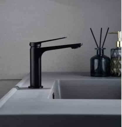 Monomando lavabo Negro Mate serie Napoles