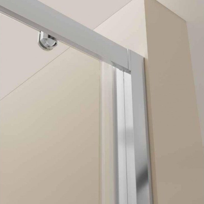 MAMPARA DE DUCHA ANGULAR CROMO F2 - ANTI-CAL  2 FIJOS + 2 CORREDERAS