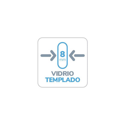 MAMPARA DUCHA FIJA FRESH LEVANTE PLATA BRILLO FL633 16