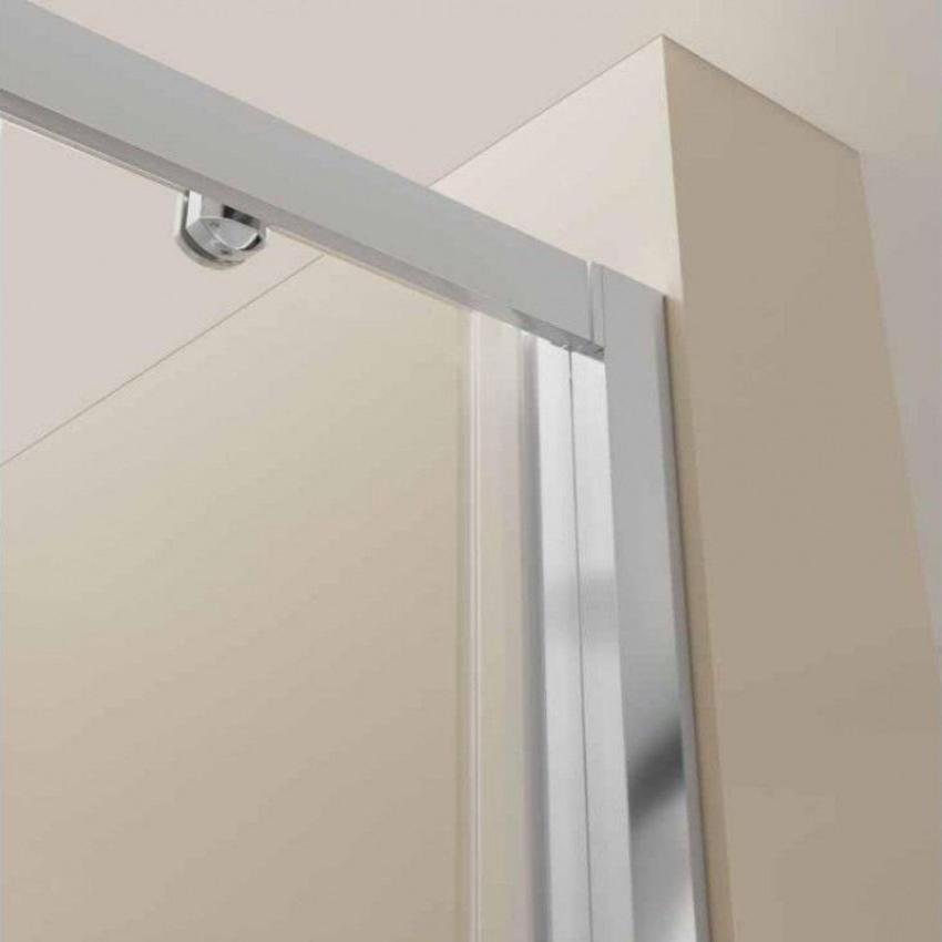 MAMPARA FRONTAL F2 - 2 Fijos + 2 Correderas PERFIL Negro