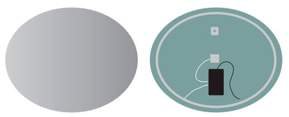 ESPEJO BAÑO OVALADO LUZ LED, RETROILUMINADO MOD. OVAL