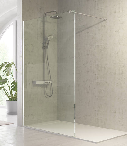 MAMPARA DUCHA FIJA FRESH PLATA BRILLO