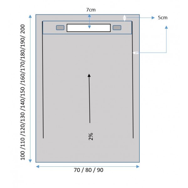 PLATO DE DUCHA AMBIENTE BLANCO ANCHO 100