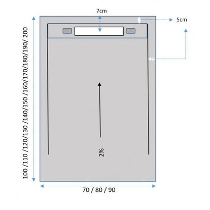 PLATO DE DUCHA AMBIENTE BLANCO ANCHO 80
