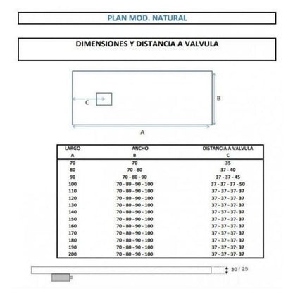 PLATO DE DUCHA NATURAL MOKA ANCHO 75