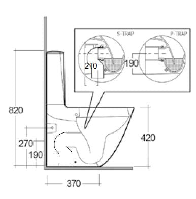 INODORO RACK SENSATION RIMLESS PACK COMPLETO