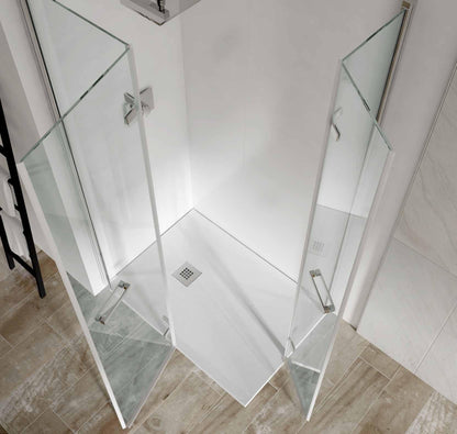 MAMPARA DE DUCHA FRONTAL PLEGABLE - ANTICAL 2 PUERTAS. SPL SEGNO